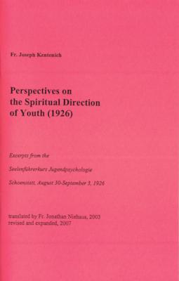 Perspectives on the Spiritual Direction of Youth (1926)
